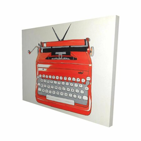 BEGIN HOME DECOR 16 x 20 in. Red Typewritter Machine-Print on Canvas 2080-1620-MI71